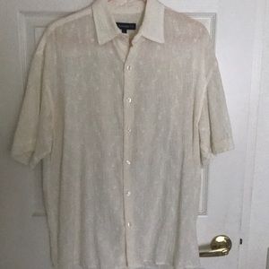 Cream button up shirt